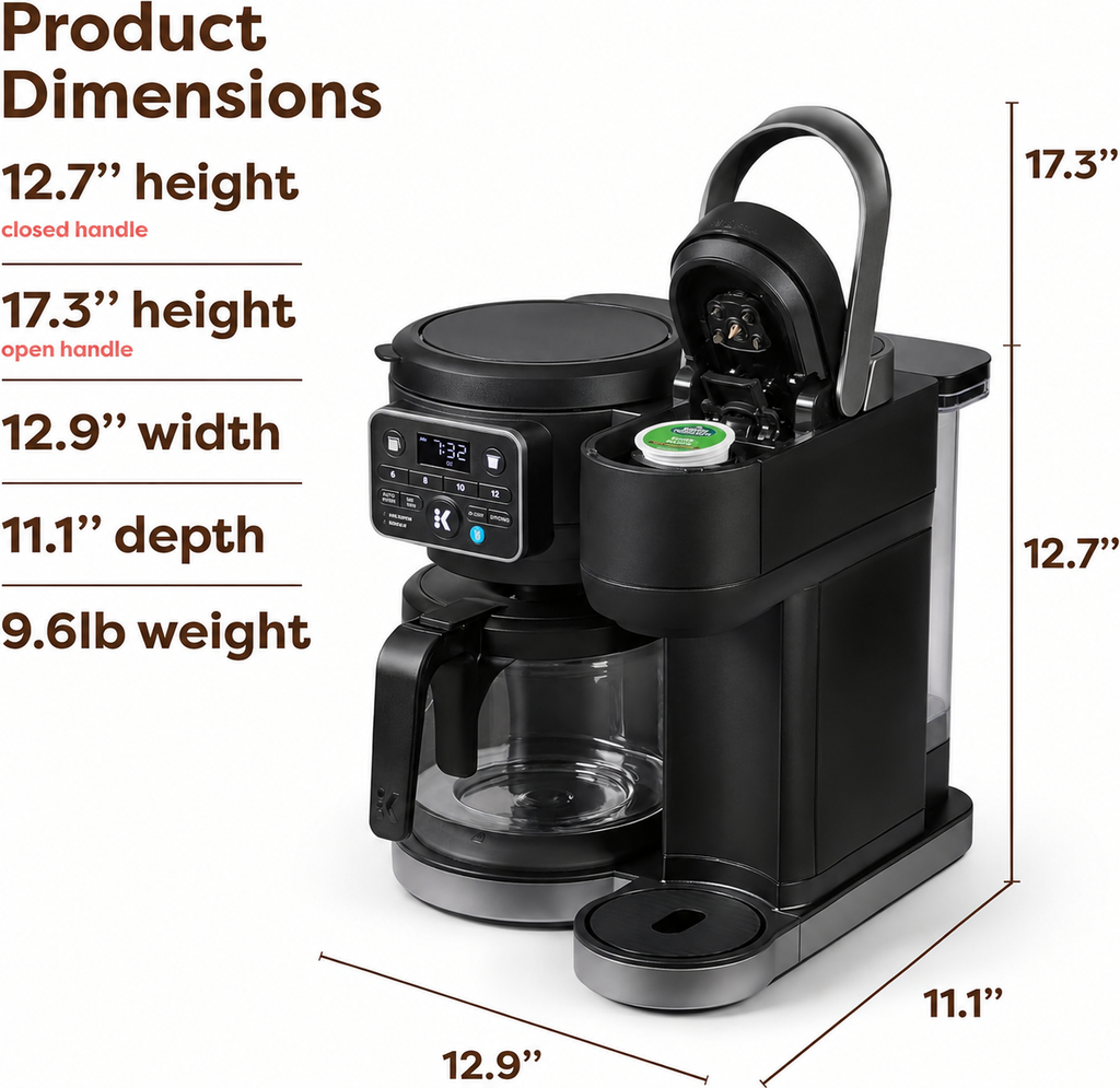 Hot & Iced Single Serve & Carafe Coffee Maker, MultiStream Technology, 72oz Reservoir (Gen 2)