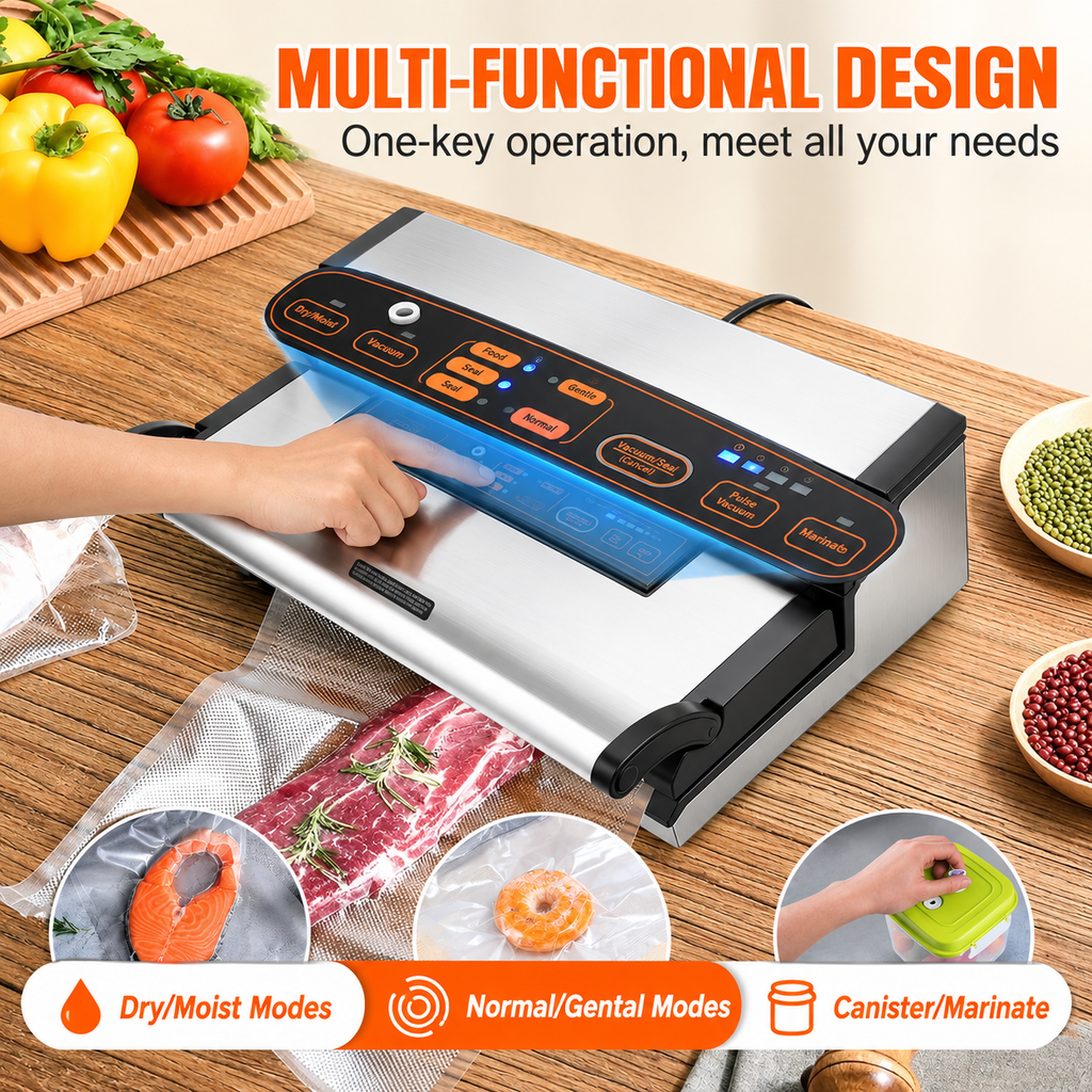 95Kpa Vacuum Sealer – Dual Pump, Dual Seal, Automatic & Manual Sealing
