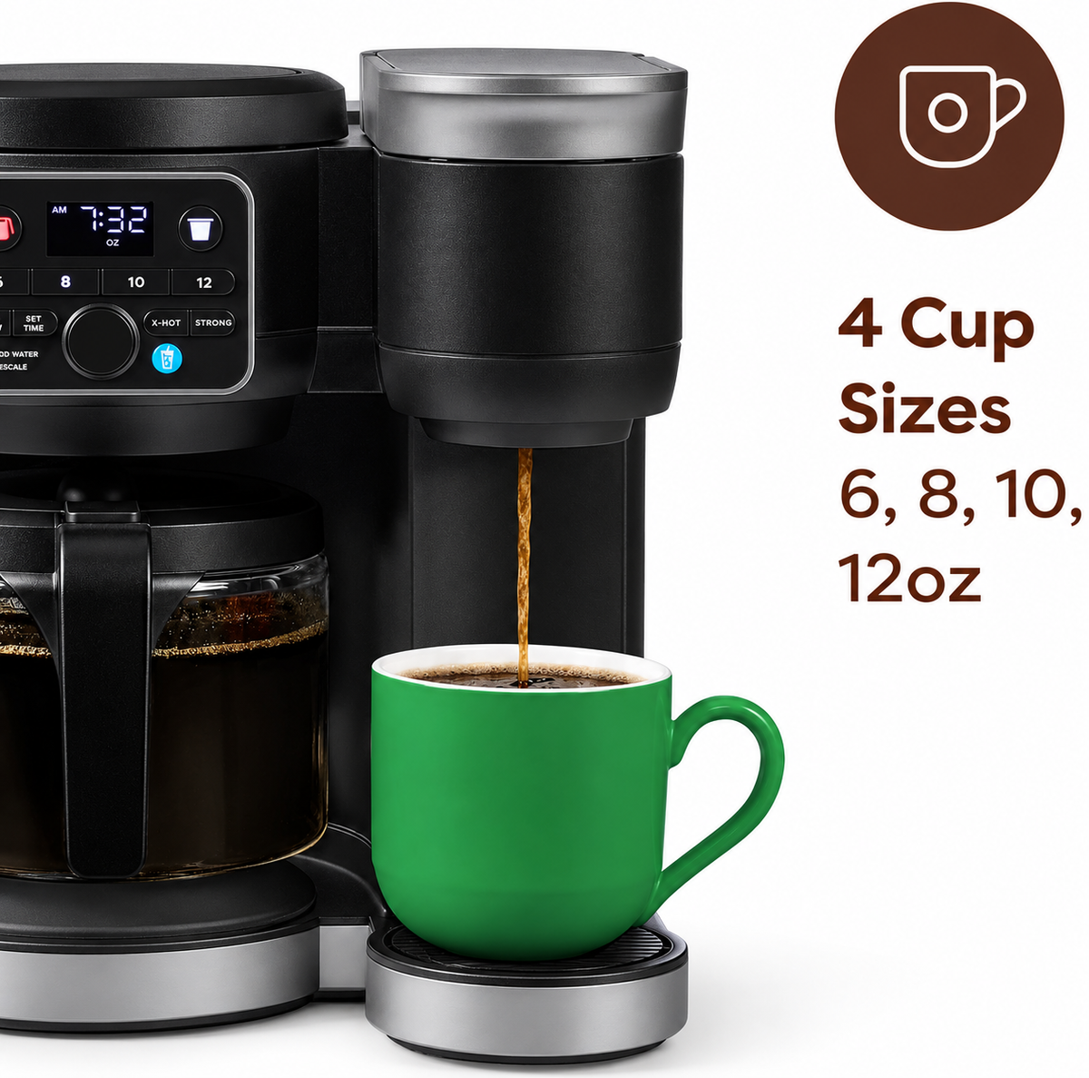 Hot & Iced Single Serve & Carafe Coffee Maker, MultiStream Technology, 72oz Reservoir (Gen 2)