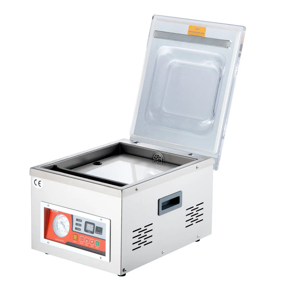 Chamber Vacuum Sealer, 260W Sealing Power, Vacuum Packing Machine for Wet Foods, Meats, Marinades and More, Compact Size with 10.2 in Sealing Length, Applied in Home Kitchen and Commercial Use
